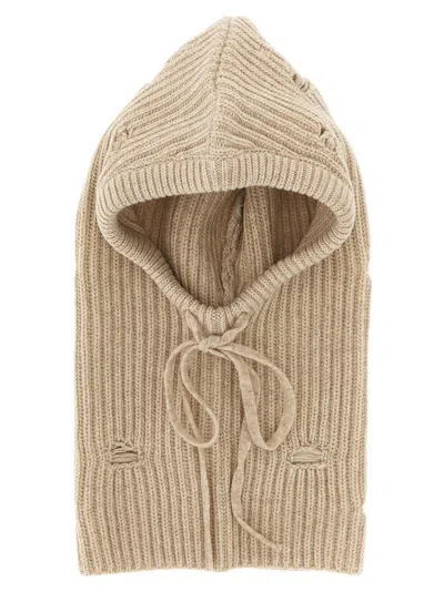 Mm6 Maison Margiela Distressed Wool Balaclava