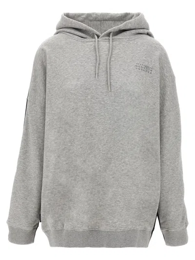 Mm6 Maison Margiela Double Front Sweatshirt Multicolor In Black