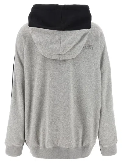 Mm6 Maison Margiela Double Front Sweatshirt Multicolor In Black