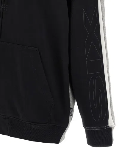Mm6 Maison Margiela Double Front Sweatshirt Multicolor In Black