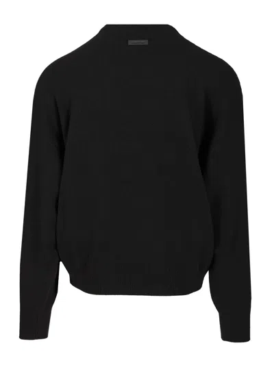 Fear Of God Merino Wool Crewneck Sweater In Black