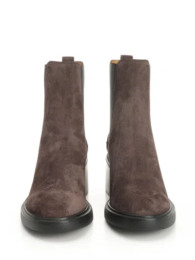 Tod's Gomma T60 73l Tronchetto Elast. Boots Brown