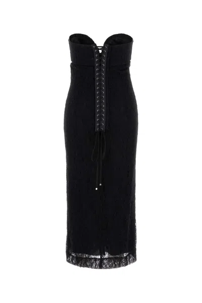 Dolce & Gabbana Black Lace Dress In Black