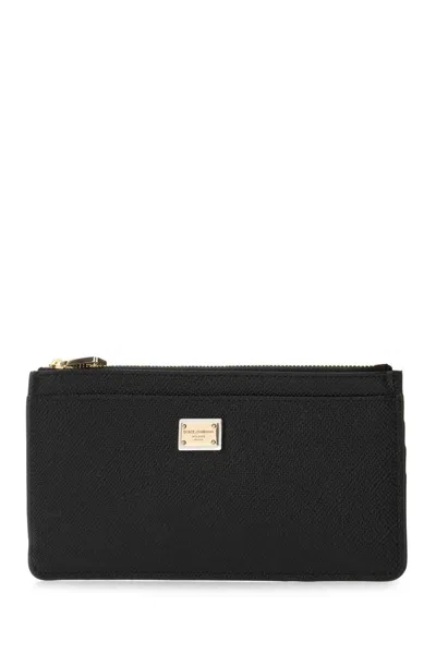 Dolce & Gabbana Black Leather Card Holder