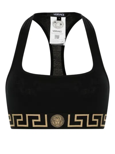 Versace Bra With Elastic Band Featuring The Greca Motif