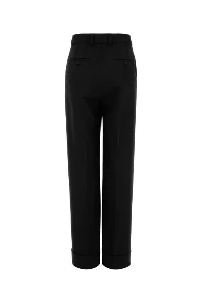 Dolce & Gabbana Black Flared Woolen Pants