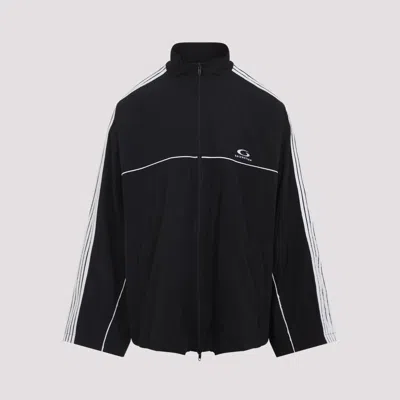 Balenciaga Black Tracksuit Jacket In Technical Fabric In Black