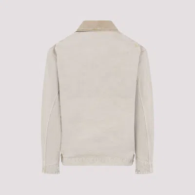 Carhartt Detroit Jacket Organic Cotton Long Sleeves In Gray