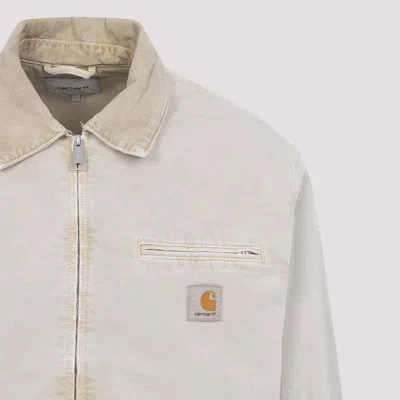 Carhartt Detroit Jacket Organic Cotton Long Sleeves In Gray