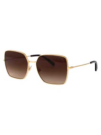 Dolce & Gabbana Gold Metal Sunglasses In Gold