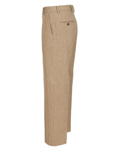 Golden Goose Journey M's Relax Straight Pant Tailoring Chevronne Jackets Multicolor In Brown