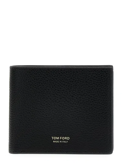 Tom Ford Logo Leather Wallet Wallets And Card Holders Black