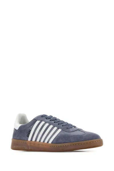 Dsquared2 Dsquared Powder Blue Suede Boxer Sneakers