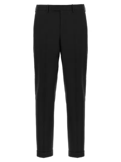 Pt Torino Belt-loop Casual Pants In Black