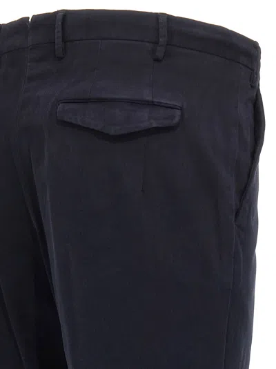 Pt Torino Tailored Black Trousers With Discreet Pockets In Black