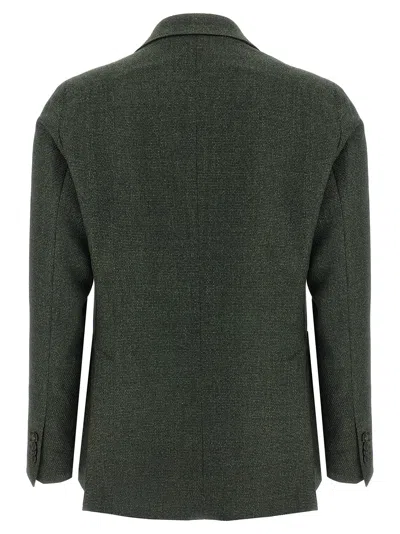 Tagliatore Double Breased Bottoned Blazer Montecarlo In Green
