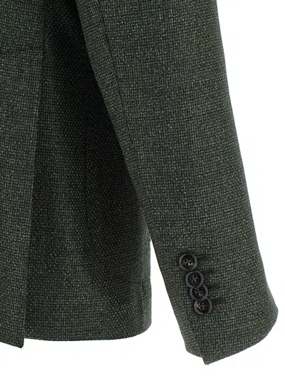 Tagliatore Double Breased Bottoned Blazer Montecarlo In Green