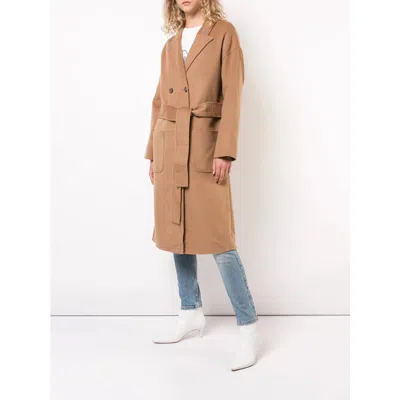 Anine Bing Womens Brown Dylan Double-breasted Relaxed-fit Wool And Cashmere Coat In Brown