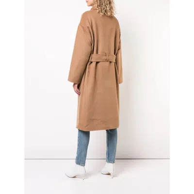 Anine Bing Womens Brown Dylan Double-breasted Relaxed-fit Wool And Cashmere Coat In Brown
