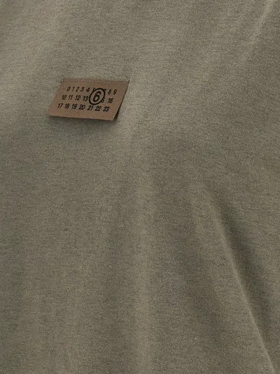 Mm6 Maison Margiela Mm6 By Maison Margiela Numeric Signature Patch T-shirt In Gray