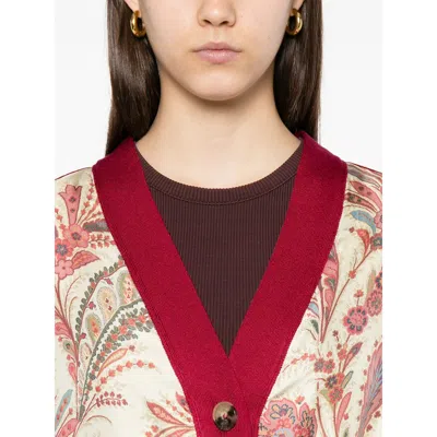 Etro Paisley-panel Cardi-coat In Neutral