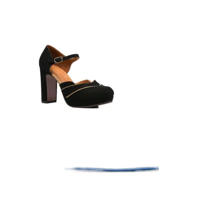 Chie Mihara 100mm Suede Pumps In Black