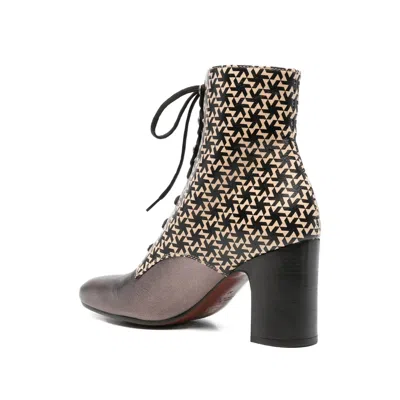 Chie Mihara 80mm Masalac Geometric-pattern Lace-up Boots