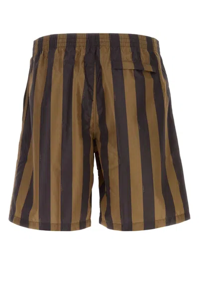 Fendi Printed Polyester Swimming Shorts In Multi
