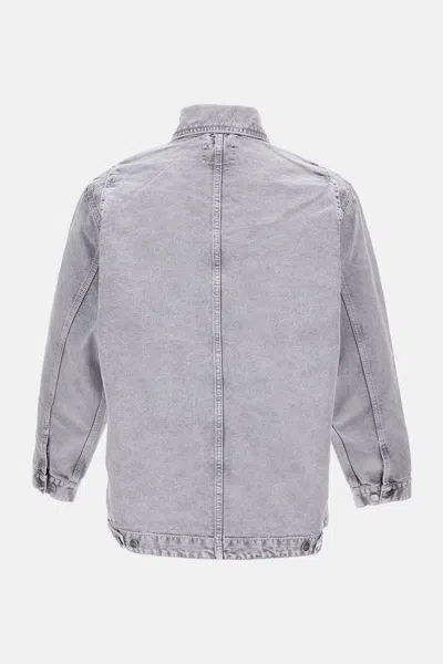 Carhartt Wip Button-up Organic Cotton Jacket In Gray