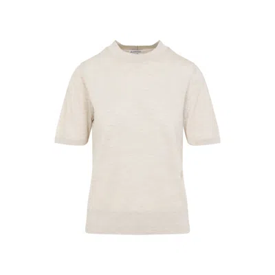 Burberry Natural Crewneck Solid T-shirt
