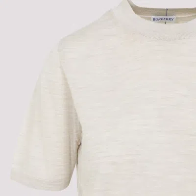 Burberry Natural Crewneck Solid T-shirt