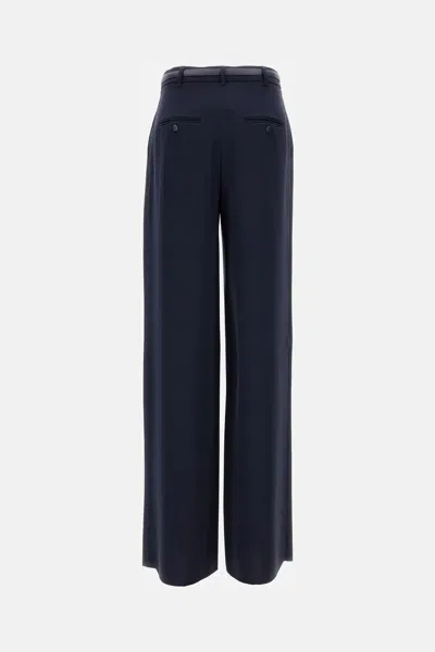 Max Mara Belted Trousers In Blue