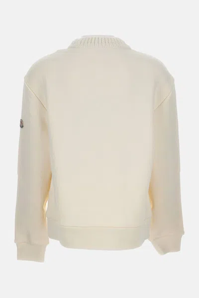 Moncler Women Logo Sweatshirt In Neutral
