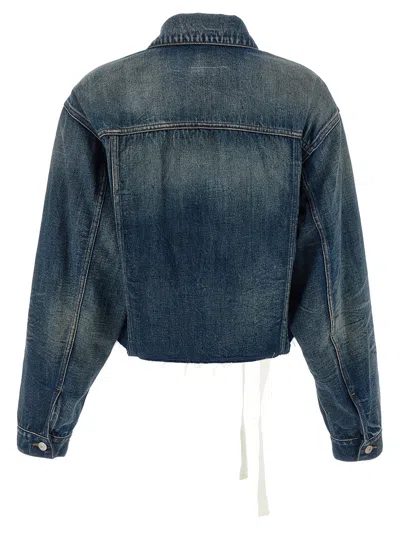 Mm6 Maison Margiela Mm6 By Maison Margiela Tape Denim Jacket In Blue