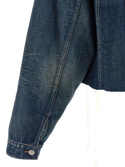 Mm6 Maison Margiela Mm6 By Maison Margiela Tape Denim Jacket In Blue