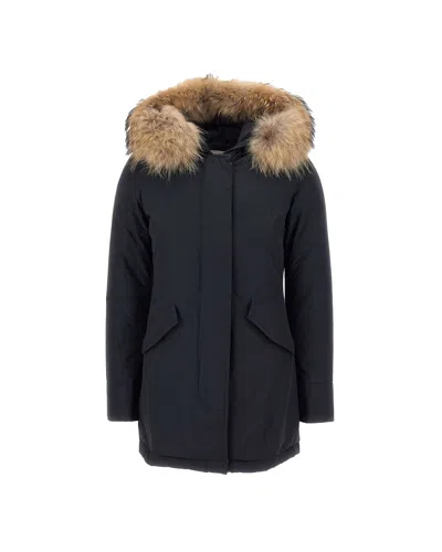 Woolrich Parka Arctic Con Pelliccia Removibile Nero In Blue