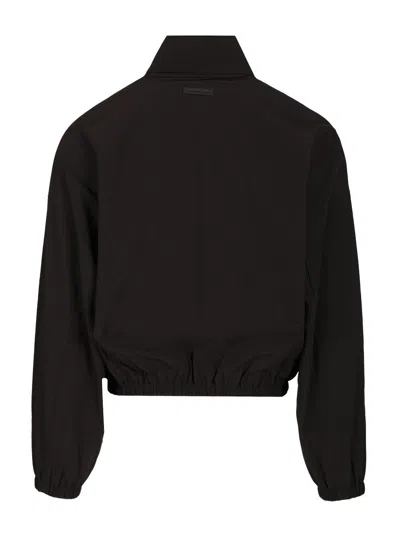 Fear Of God Nylon Zip-up Sweatshirt In Black