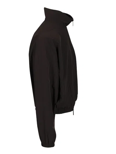 Fear Of God Nylon Zip-up Sweatshirt In Black