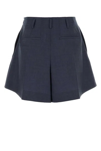 Givenchy Navy Blue Wool Shorts