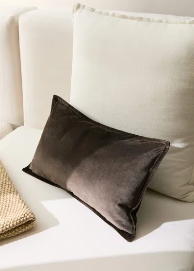 Mango Home Velvet Cushion Cover 30x50 Cm Coffee