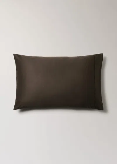 Mango Home Two 600-thread Cotton Satin Pillowcases 50x75 Cm Chocolate