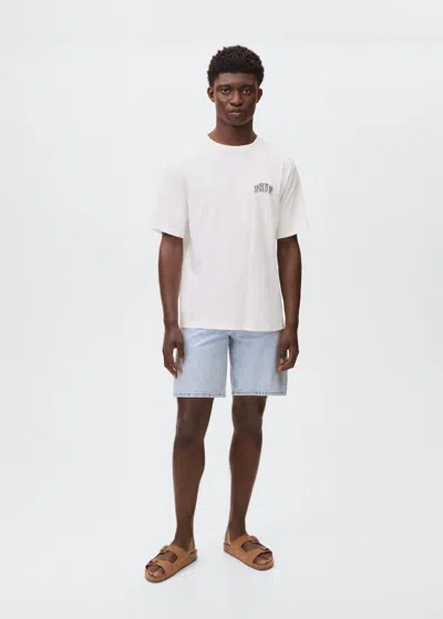 Mango Teen Short-sleeved Printed T-shirt Off White
