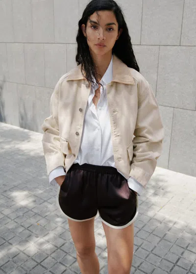 Mango Shorts Plum In Black