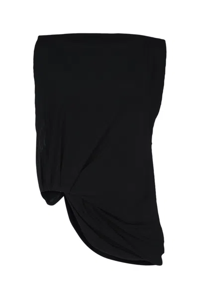 Jacquemus Draped Square Neckline Top In Black