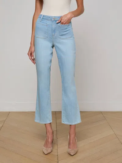 L Agence Noya Cropped Slim Flare Jean