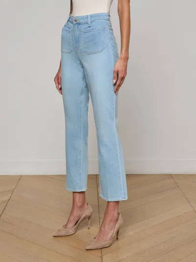 L Agence Noya Cropped Slim Flare Jean