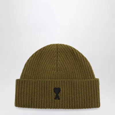 Ami Alexandre Mattiussi Ami Paris Ami De Coeur Bronze Wool Hat Men