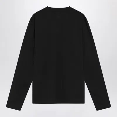 Ami Alexandre Mattiussi Ami Paris Logo-embroidered Stretch-cotton Sweatshirt In Black