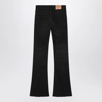 Balenciaga Black Bootcut Slim Fit Denim Trousers Women In Black