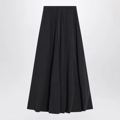 Balenciaga Black Washed Cotton Maxi Skirt Women